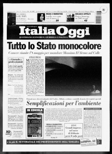 Italia oggi : quotidiano di economia finanza e politica